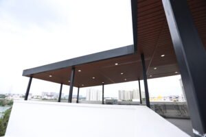 Power Gazebo with false ceiling & lights